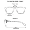 size chart Size chart for square brown gradient sunglasses for men Bangladesh