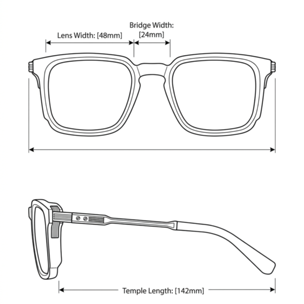 size chart(1) Size chart for square frame blue gradient sunglasses